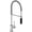 Stainless Steel / Black, variant on Riobel Bi201 Bistro 1.8 GPM Single Hole Pre-Rinse Pull Down Kitchen Faucet - Stainless