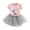Pink, variant on Mercatoo I𝐧fant Baby Girl's Clothes Small Cat Print Short Sleeve O Neck Ruffle Tops Solid Baby Girl Outfits