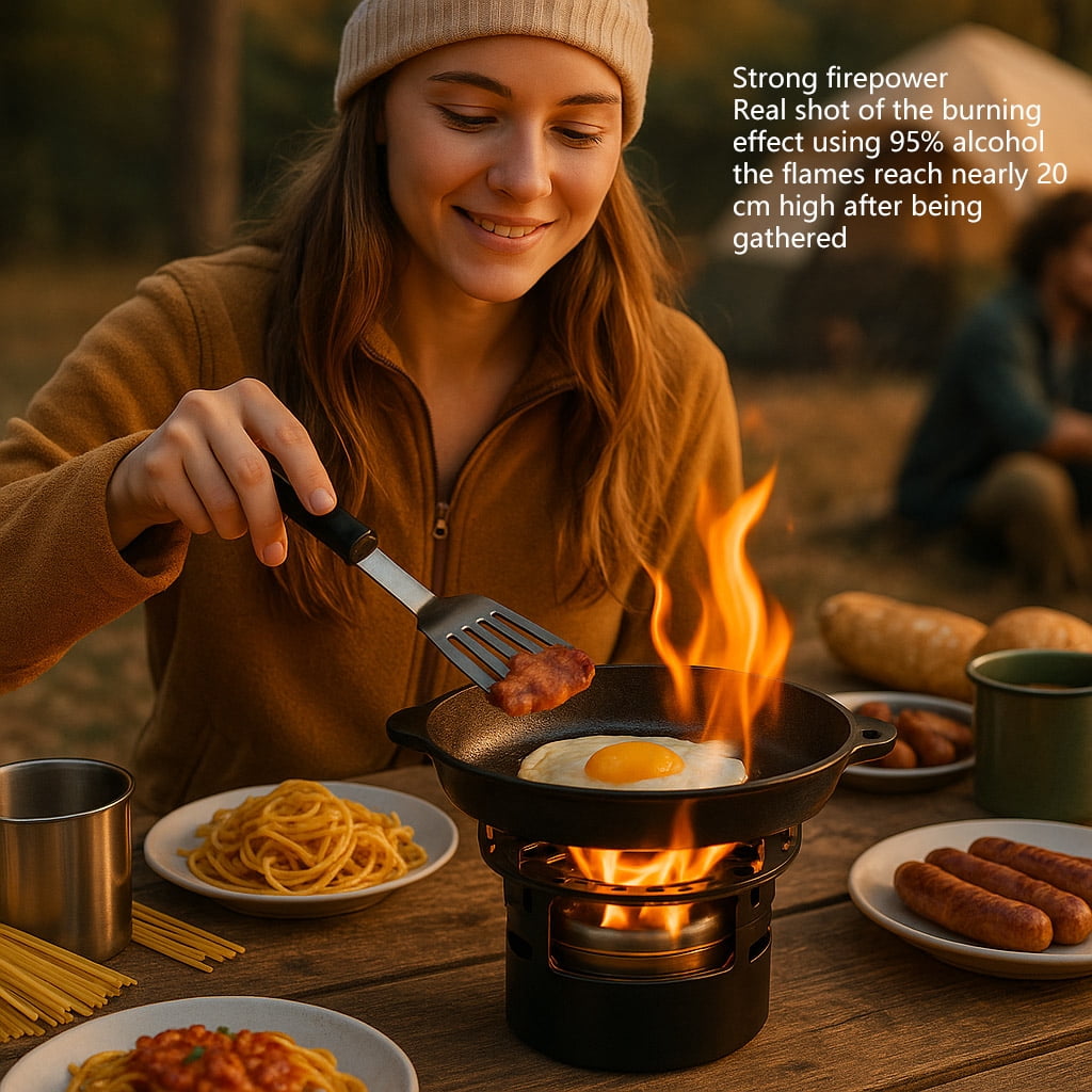 Alcohol Stove Burner Camping Portable Mini Alcohol Stoves Lightweight Tiny Brass Stove For Hiking Backpacking Emergency Outdoor Coffee Cooking