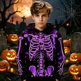 thumbnail image 2 of HNMKIU Boys Halloween Skeleton Top Soft Comfortable Kids T-Shirt With Graphic for Toddlers Children, 2 of 5