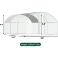 thumbnail image 5 of Yeshouse 9.8x19.7x6.6FT Large Metal Chicken Coop, Chicken Run with Waterproof and Anti-UV Cover, Walk-in Fence Cage Hen House for Outdoor Yard Farm, 5 of 6