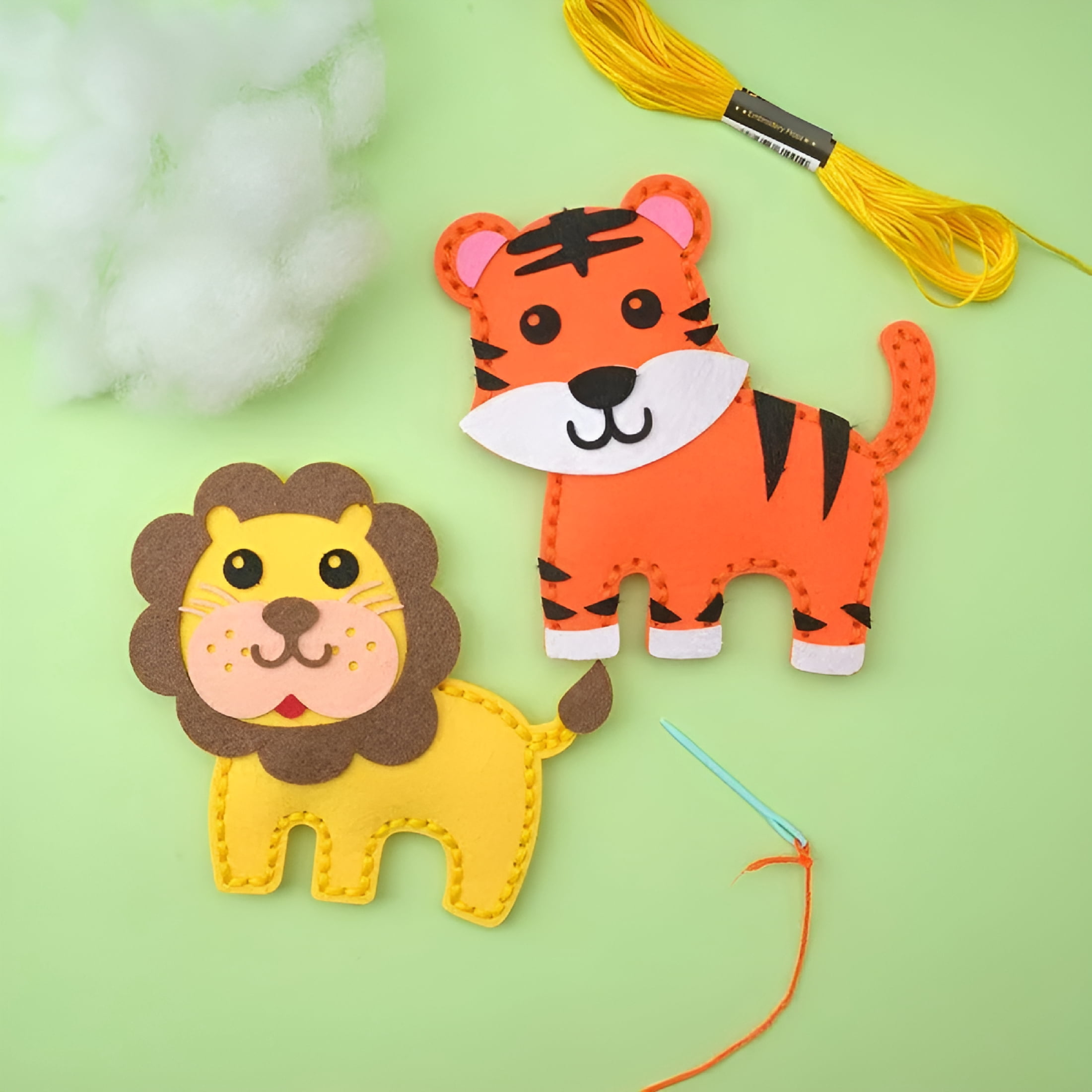TUWAFE 2026 New Deedlite Twiggle Stuff Sewing Kit,Felt Sewing Kit for Kids Age 6-12,Felt Craft for Beginner Sewing Kits,Includes 14 Stuffed Animals