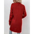 thumbnail image 4 of LAICAIW Womens Cardigan Long Sleeve Cable Knit Sweater Open Front Loose Outwear with Pocket, 4 of 5