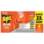 Raid Concentrated Deep Reach Fogger,Roach & Flea Insect Killer, 1.5 fl oz, 4 Cans