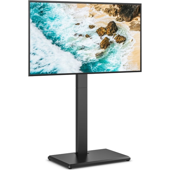 RTVR Universal Floor TV Stand with Swivel Mount for 32"-75" TVs up to 110 lbs, Height Adjustable Black