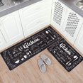 thumbnail image 5 of Kitchen Rugs and Mats Cushioned Anti-Fatigue Kitchen Rug, Waterproof Non-Slip Kitchen Mats and Rugs, Dark Brown Memory Foam Kitchen Floor Mat for Home Office Laundry, 17 x 47 + 17 x 30 Inch, 5 of 6