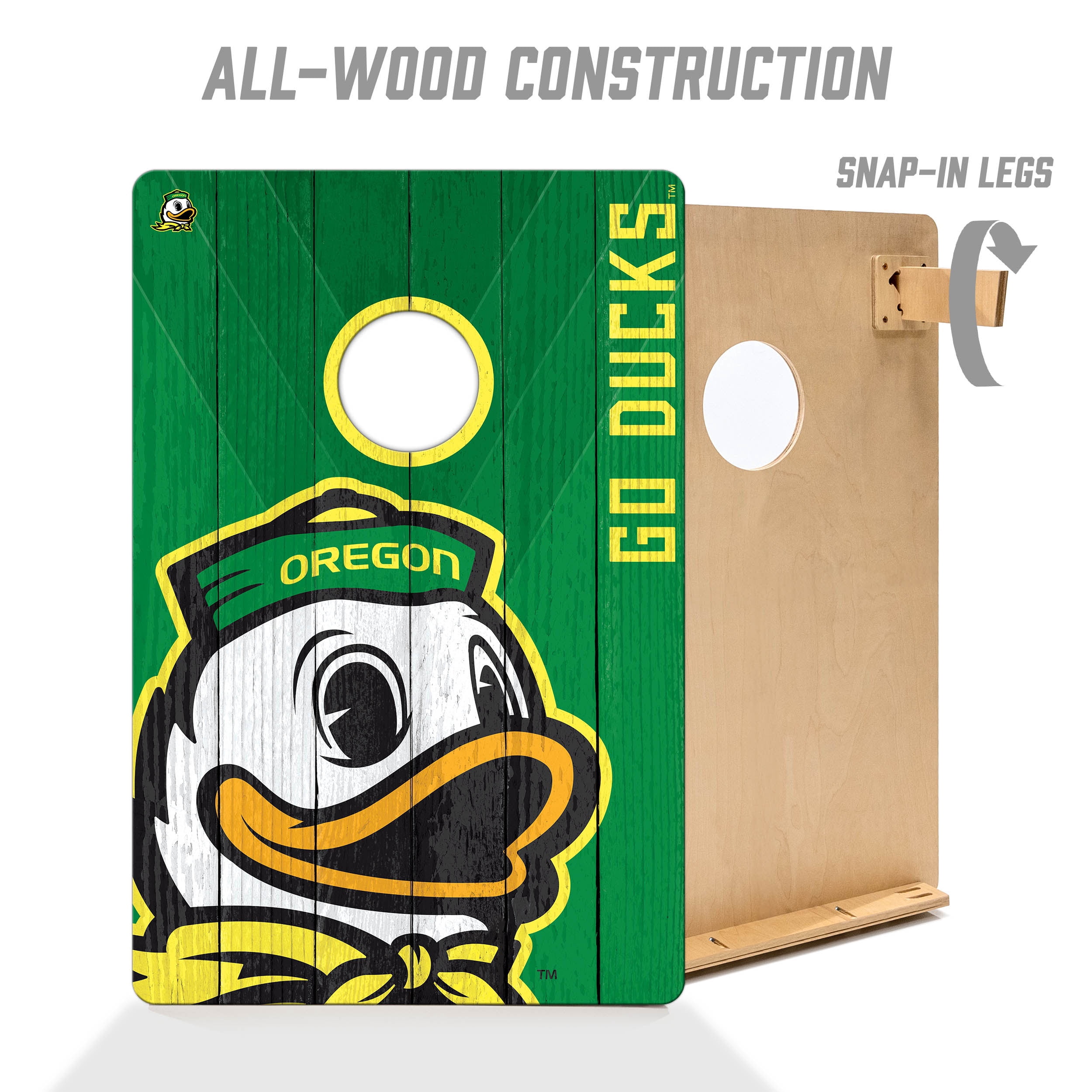 YouTheFan NCAA Oregon Ducks 2' x 3' Cornhole Game No Bags