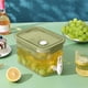 thumbnail image 4 of Dispensador de bebidas de plástico de gran capacidad de 2,5 l - Dispensador de bebidas con grifo Recipiente para limonada con hielo y tapa - Tetera para frutas Cubo para leche y limonada Akmoler, 4 of 9