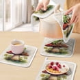 thumbnail image 5 of Mushroom Frogs Pot Holders for Kitchen Heatproof Potholder, 4 Pack Spring Floral Green Botanical Rustic Hot Pads Multipurpose Oven Pads Cloth Potholders Trivet for Cooking and Baking, 5 of 8