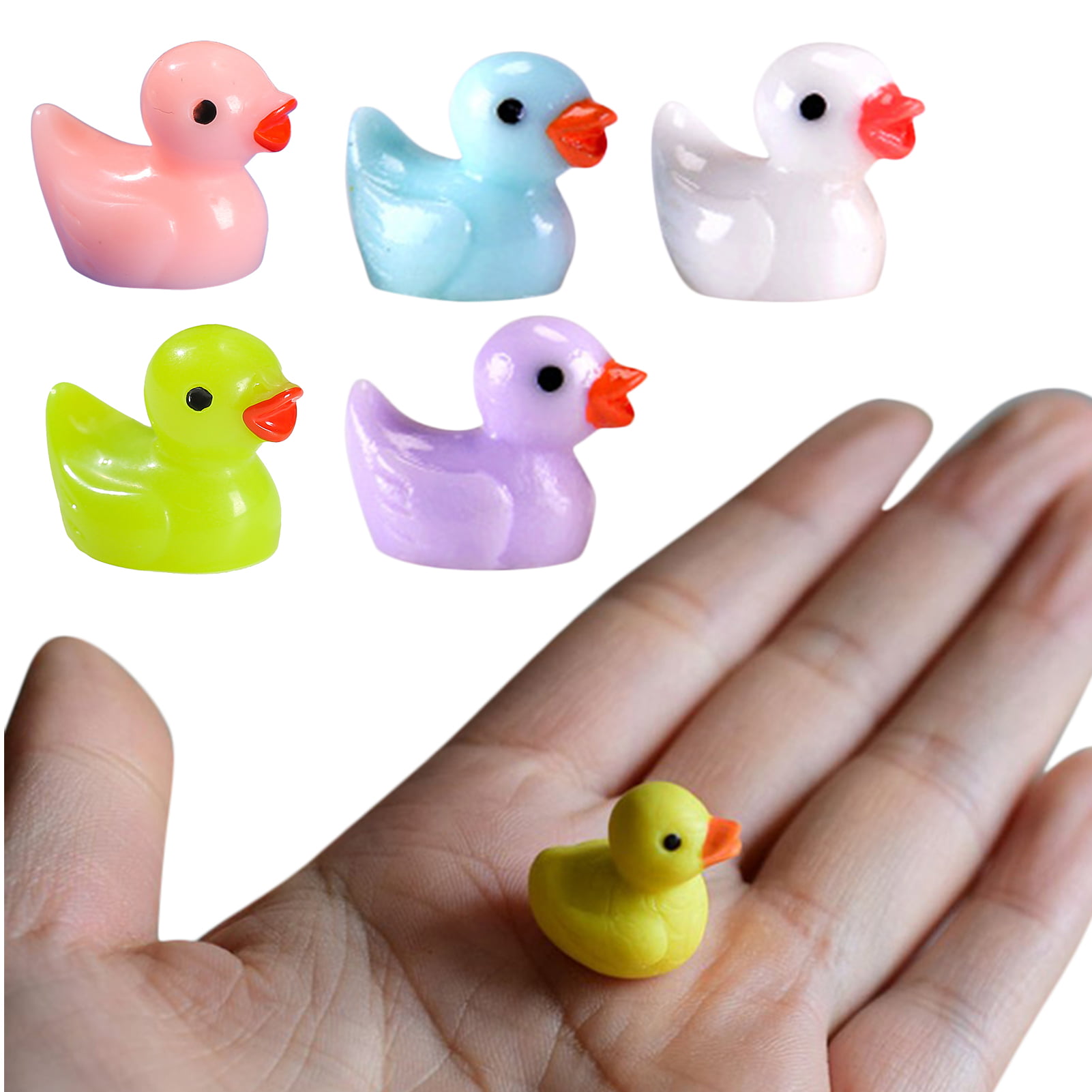 200 Pcs Tiny Ducks Set Decoration Realistic Shape Durable Resin Endearing  Ducks For Christmas Birthday Party Children\'s Day