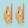 thumbnail image 2 of Solid Brass Wall Sconce Candle Holder 9 1/8" H Victorian Vintage Style Decorative Candlestick Holders w/Screws Antique Wall Mounted Art | Renovators Supply Pack of 2, 2 of 9