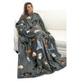 thumbnail image 7 of Catalonia Wearable Blanket with Sleeves and Pocket, Cozy Soft Fleece Micro Plush Wrap Adult Blanket Robe for Women Men, Grey Dog Pattern Makes a Great Gift for Holidays, 73" x 51"., 7 of 7