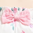 thumbnail image 5 of NOLDARES Newborn Baby Girl Fall Winter Clothes, Infant Girl Outfits Long Sleeve Ruffle Romper + Pants + Headband Set(White,9-12 M), 5 of 9