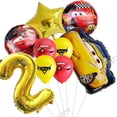 thumbnail image 4 of Ramo de globos con números de 32" de Disney Cars Lightning McQueen, suministros para baby shower, decoraciones para fiestas de cumpleaños, juguetes para niños, regalos, 4 of 5
