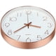 thumbnail image 3 of LENRUS Reloj de pared silencioso de cuarzo moderno de 12 pulgadas con números arábigos Relojes de pared sin tictac Decoración de accesorios para el hogar (oro rosa y negro) Vhermosa WL-00597-2, 3 of 6