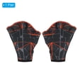 thumbnail image 3 of Uxcell Webbed Swimming Aquatic Gloves Printing Water Resistance Training Gloves Dark Gray, S, 3 of 6