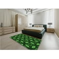 thumbnail image 5 of Ahgly Company Machine Washable Indoor Square Transitional Dark Forest Green Area Rugs, 6' Square, 5 of 7
