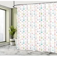 thumbnail image 4 of Ambesonne Arrow Shower Curtain, Boho Modern Feather Motifs, 69"Wx70"L, Yellow White, 4 of 4
