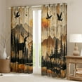 thumbnail image 2 of Feelyou Moose Deer Black Out Curtains, Rustic Mountain Curtains Pack of 2 (42x63 Each), 2 of 6