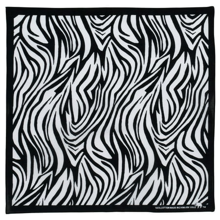 Zebra Bandana, Black and White