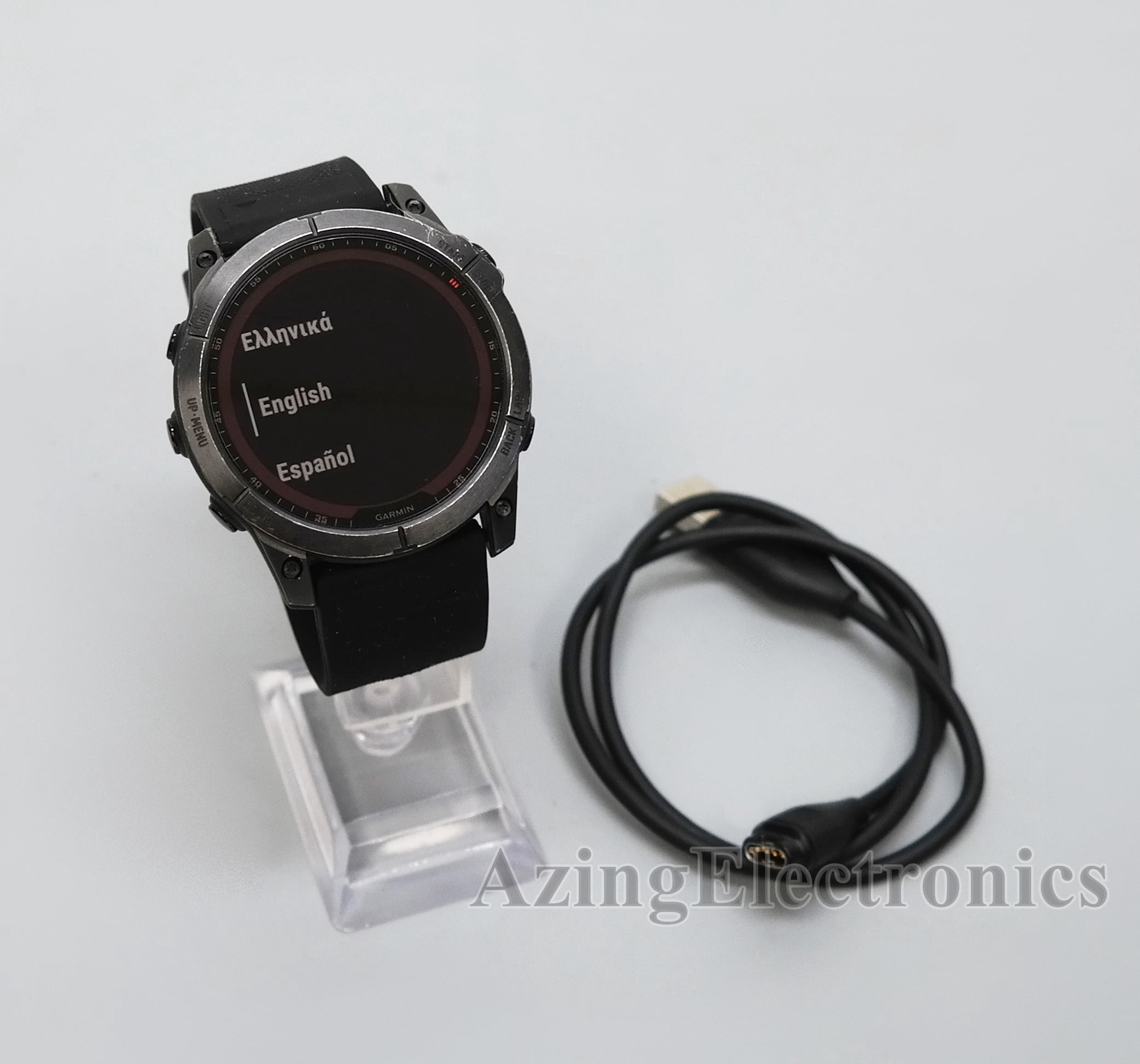 GARMIN, GARM-fenix7xSapphire-RN, Fenix 7X Sapphire Solar GPS Smartwatch with LED Flashlight, 122 Hour Battery Life, Black, 1 Count
