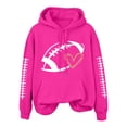 thumbnail image 2 of LIZUOJUN Football Sweatshirt for Women Oversized Hooded Pullover with Pockets Soft Cotton Blend Casual Game Day Outfits for Women Fall Winter L, 2 of 9
