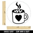 thumbnail image 2 of Hot Chocolate with Marshmallows Heart Mug Self-Inking Rubber Stamp Ink Stamper - Lime Green Ink - Mini 1/2 Inch, 2 of 7