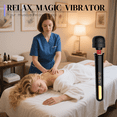 thumbnail image 3 of Body Magic Rechargeable Wand Massager - USB Charging, 5 Speeds & 10 Modes, Long-Lasting Battery for Muscle Relaxation, Soreness Relief, Office/Home/Exercise Recovery - Black, 3 of 6