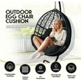 thumbnail image 2 of Outdoor Egg Chair Cushion, Waterproof Hanging Chair Cushion with Headrest Pillow, Egg Chair Replacement Cushion for  Furniture, U-Shaped Eggs Swing Cushion for Basket Chairs, Black, 2 of 6