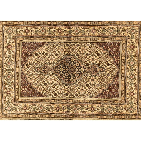 Ahgly Company Indoor Rectangle Persian Brown Traditional Area Rugs, 5' x 7'