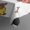 thumbnail image 3 of Dachshund Footprint Bone Rectangle Tablecloth 60"x84",Waterproof Polyester Rectangle Table Cloth, Wipeable Spillproof Polyester Tablecloth for Dining, Camping, Indoor and Outdoor, 3 of 5