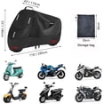 thumbnail image 5 of Lona para Moto Cubierta Oxford 190D Impermeable, Fundas para Motos Interiores y Exteriores, con 5 Tiras Reflectantes y 2 Orificios para Cerraduras - XXXXL (295 x 110 x 140 cm) Canvas for Moto ER, 5 of 5