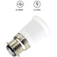 thumbnail image 4 of Bet Convertidor de casquillo B22 a E27, adaptador de casquillo para bombillas LED y bombillas halógenas, potencia máxima 200 W, 0250 V, resistente al calor 120 grados, paquete de 10, 4 of 5