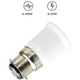 thumbnail image 4 of Bet Convertidor de casquillo B22 a E27, adaptador de casquillo para bombillas LED y bombillas halógenas, potencia máxima 200 W, 0250 V, resistente al calor 120 grados, paquete de 10, 4 of 5
