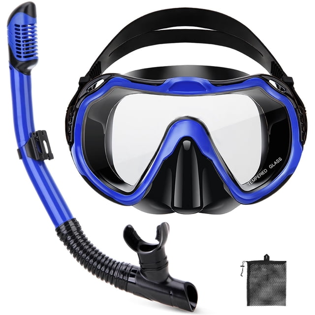 Set de Snorkel PIYAZI Equipo de Buceo para Adultos con Bolsa de Malla