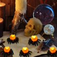 thumbnail image 2 of 12 Pcs Halloween Spider Tea Lights, Novelty LED Flameless Spider Candle Holder Battery Operated Orange Tea Lamps for Halloween Party Table Home Spooky Decor, 2 of 13