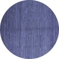thumbnail image 1 of Ahgly Company Machine Washable Indoor Round Abstract Blue Modern Area Rugs, 6' Round, 1 of 4