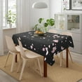 thumbnail image 6 of Washable Tablecloth, Cherry Blossoms Pink Rectangle Table Cover, Spillproof & Wrinkle-Free, for Farmhouse, Kitchen, Dining Room, Picnic Parties, 60 X 84 Inches, 6 of 7