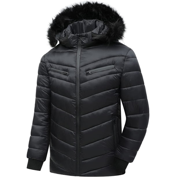 Chaqueta de algodón con cremallera y bolsillos laterales con costuras gruesas informales con costuras de invierno para hombre Pompotops oipoqjl20600