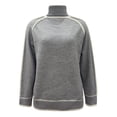 thumbnail image 4 of SGMVNU Chandails d'Automne pour Femmes Tendance 2025 Mignon Col Roulé Manches Longues Bloc de Couleur Tricot (Argent, m), 4 of 6