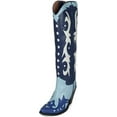 thumbnail image 2 of Jeffrey Campbell Women's Cambell Starwood Tall Western Boot Snip Toe Blue 7 M  US, 2 of 4