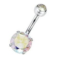 thumbnail image 5 of Tachiuwa Steel Crystal Rhinestone Belly Button Zircon Navel Piercings Jewelry 7, 5 of 5