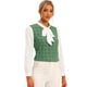 thumbnail image 1 of Blusa A Cuadros De Manga Larga Con Cuello De Pajarita Para Mujer Verde Claro S, 1 of 5
