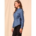 thumbnail image 4 of INSPIRE CHIC Chemise à Pois à Manches Longues et Col Pointu pour Femmes, 4 of 6