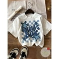 thumbnail image 1 of Young Boy Casual Simple Five-Pointed Star Graphic Short Sleeve Round Neck T-Shirt, Suitable For Summer, 1 of 6