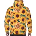 thumbnail image 7 of Naloa Bohemian Sunflower Men's Casual Hooded Collar Drawstring Hoodies Pullover Sweatshirts Casual Long Sleeve Shirts-4X-Large, 7 of 7