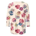 thumbnail image 4 of YDLCAFD Easter Womens Fashion Round Neck Short Sleeved Printed T Shirt Top, 4 of 5