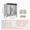 thumbnail image 6 of KFFKFF Food Heating Cabinet, 5-Level Catering Warmer with Moisture Tray, 5 Containers, Dual Glass Doors and Customizable Racks, Stainless Steel Food Heating Unit, Perfect for Holding Pizza, Chicken, 6 of 9