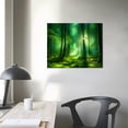 thumbnail image 4 of JEUXUS Forest Wall Decor Green Tree Wall Art Rainforest Canvas Natural Landscape Pictures Plants Wall Decor Canvas Prints Painting Framed Artwork for Living Room Bedroom Bathroom Kitchen, 4 of 6