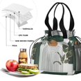 thumbnail image 4 of Boho Bohemian Art Drawstring Lunch Bag Women - Drawstring Lunch Bag Insulated for Work Office - Stain-Resistant Large Lunchbags for Women with Multi-Pockets, 4 of 6